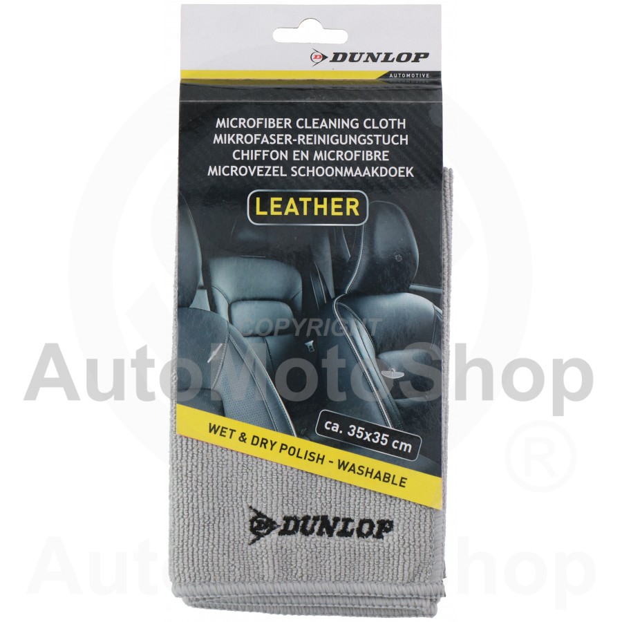 Microfiber cloth for leather interior cleaning 35x35cm. Dunlop